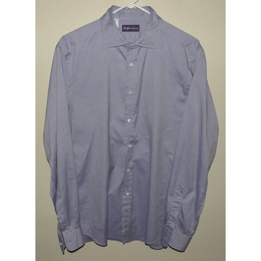 Ralph Lauren Purple Label Men's Dress Shirt Size 16 Lavender Purple Cotton